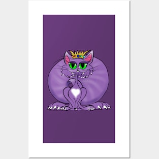 Pretty-Pretty Purple King Kitty Posters and Art